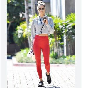 Outdoor Voices TechSweat 7/8 Leggings, Scarlet, Small